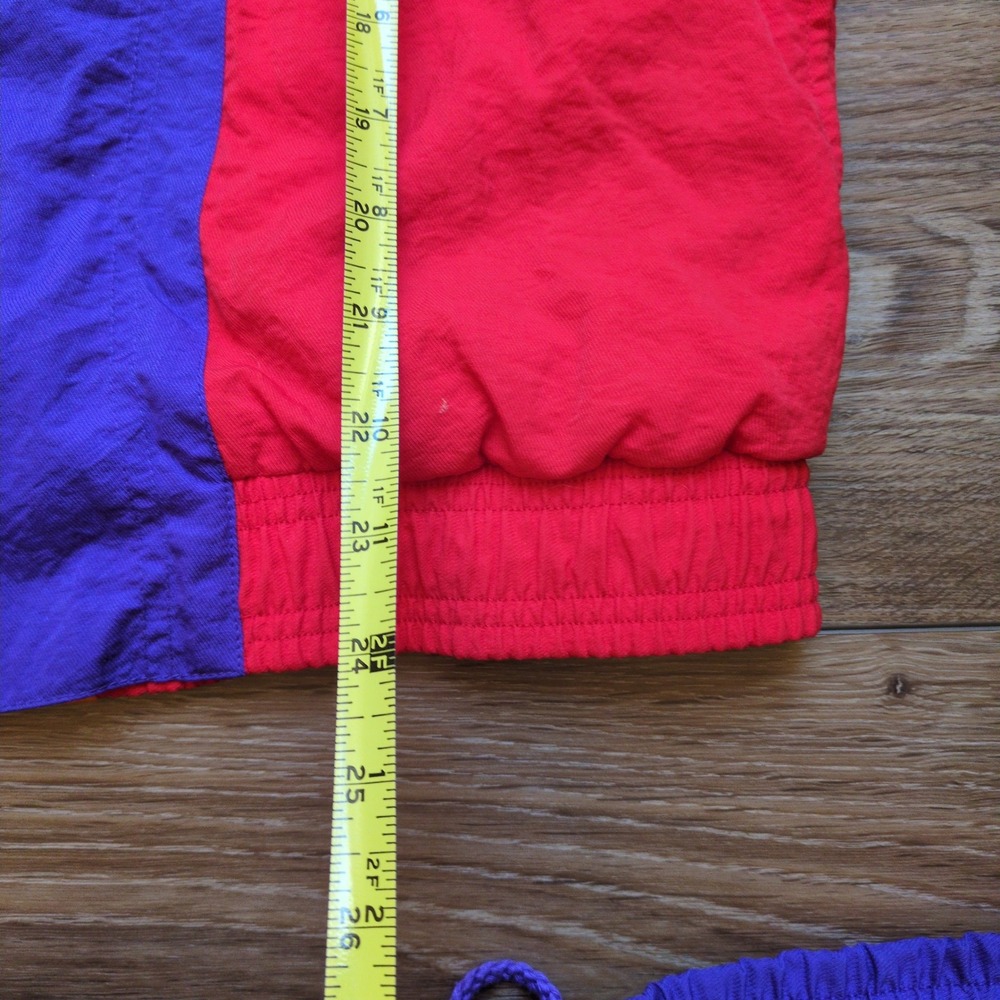 Vtg 90s Le Coq Sportif Colorblock Tracksuit Purple Orange Red Colorful Set M - Picture 7 of 15